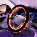 Heated Steering Wheel Cover  12V Fast Heating PU Leather Car Wheel Warmer,Universal Fit 14.5"15.5" for Car,2621