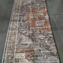 8x10 Area Rugs for Living Room, Vintage Washable Rug with Non-Slip Backing, Stain Resistant Large Area Rug for Dining Room, Soft Rugs for Bedroom (Grey/Brown/Tan, 8'x10')