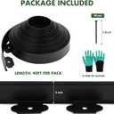 No Dig Landscape Edging, 40FT x 2in, 50 Spikes, Black