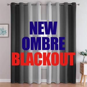 G2000 Blackout Curtains & Drapes for Bedroom Living Room 95 Inches Long Grey and Greyish White Room Darkening Window Treatments Ombre Thermal Insulated Light Blocking Grommet Backdrop 2 Panels Set