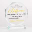Happy Retirement Crystal-Glass Plaque Gifts for Women Men,5x4.7inch Best Inspirational Retired Sign Desk Decoration Funny Retirements Keepsakes Ideas for Teachers Nurse Friend Doctor