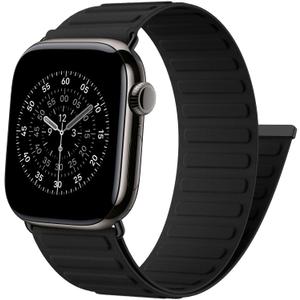 Patented Magnetic Sport Band Compatible with Apple Watch Bands for Men Women 44mm/45mm/46mm/49mm/(42mm-series 3 2 1), Nylon Sport Loop Strap