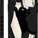 for iPhone 15 Case Anti Scratch Soft Microfiber Lining, Soft Shockproof Slim Fit Floral for iPhone 15 Phone Cover 6.1 inch-Cat Black