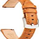 OTTOODY Alligator Grain Leather Watch Bands, Quick Release Top Grain Leather Watch Straps for Men & Women - Choice of Color & Width 18mm, 20mm, 21mm or 22mm, Wristband for Watch & Smartwatch