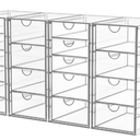 Acrylic Makeup Organizer with 19 Drawers, 4 Pack Clear Storage Drawers, Bathroom Makeup Organizer for Palettes, Cosmetic, and Beauty Supplies,Ideal for Vanity, Cabinet,Desk Organization
