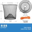Crawfish Trap Steel Mesh with Spring Clip, for Crawdads Crayfish