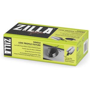 Zilla Low Profile Reptile Terrarium Fixtures Single,Black (1 Count (Pack of 1))