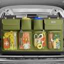 SURDOCA Hanging Trunk Organizer for SUV, [UPGRADED 7 Times] Car Organizers and Storage, Car Accessories Interior, Space Saving Expert-XL ArmyGreen (XL-43.3x18.9in)