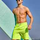 NORTHYARD Mens Swim Trunks Board Shorts 9 Inch Bathing Suit Swimwear Quick Dry Beach Short with Zipper Pocket - No Mesh Liner (Green, S)