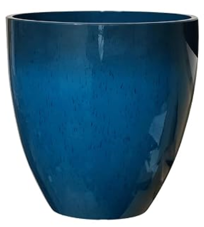 RUBBER BOND Plastic Plant Pots 1 Pack - Modern Indoor/Outdoor Planters for Home Decor - Weather-Resistant Large Flower Pots - Lightweight 12 Inches Tall Planters