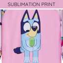 Bluey Girls Raglan Rash Guard and Bikini Bottom UPF 50+ Swim Set Toddler to Big Kid Sizes (2T - 10-12) (Pink)