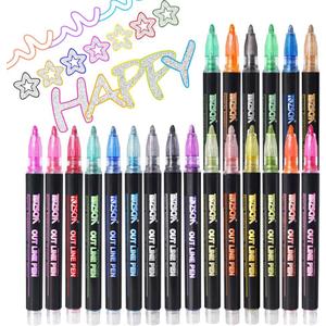 ZSCM 21 Colors Shimmer Glitter Markers Outline Pen, Teen Girl Gifts Trendy Stuff, Double Line Super Squiggles Metallic Glitter Pens, Art Supplies Crafts Gifts 4-16 for Tween Girls ZSCM 21 Colors Shimmer Glitter Markers Outline Pen, Teen Girl Gifts Trendy Stuff, Double Line Super Squiggles Metallic Glitter Pens, Art Supplies Crafts Gifts 4-16 for Tween Girls