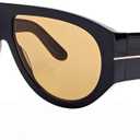 OSAGAMA Trendy Retro Oversized Aviator Sunglasses for Women Men 70s Luxury Designer Thick Classic Sun Glasses (Black/Brown)