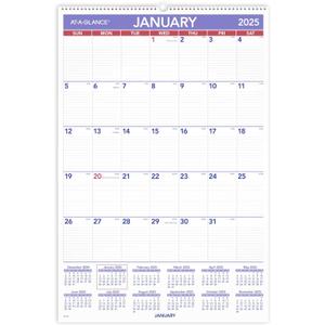 AT-A-GLANCE 2025 Wall Calendar, 20" x 30", Extra Large (PM42825)