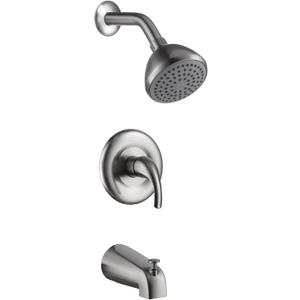 Shower Set with Trim Kit, Galim GL-SD, Shower Head & Faucet Set Complete with Valve, Shower Fixtures, Tub and Shower Trim Kit, Bathtub Shower Faucet set, Single Handle Pressure Balance, Brushed Nickel