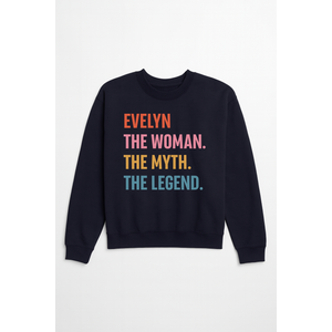 GILDAN First Name Design for Women - Evelyn Sweatshirt, Medium