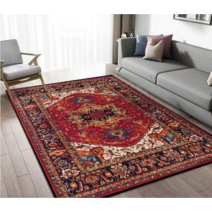 Vintage Floral Area Rug 69 Feet Retro Indoor Throw Rug for Living Room Bedroom, Washable Non-Slip Carpet, Classic Decorative Rug for Home DecorRed Vintage Floral Area Rug 69 Feet Retro Indoor Throw Rug for Living Room Bedroom, Washable Non-Slip Carpet, Classic Decorative Rug for Home DecorRed