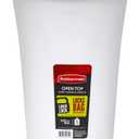 Rubbermaid Open Top Trash Can, 5.3-Gallon, White Plastic Wastebasket/Garbage Bin for Home/Kitchen/Bathroom/Garage