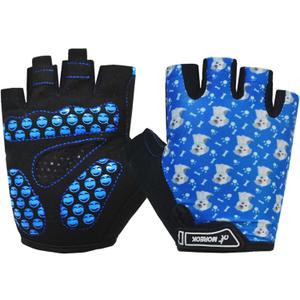 MOREOK Cycling Gloves - Youth Biking Gloves for Boys & Girls - Breathable, Anti-Slip, 3MM Gel Pad - Half Finger, Road & MTB, for Cycling/Training/Outdoor Sports (Medium, Blue) MOREOK Cycling Gloves - Youth Biking Gloves for Boys & Girls - Breathable, Anti-Slip, 3MM Gel Pad - Half Finger, Road & MTB, for Cycling/Training/Outdoor Sports (Medium, Blue)