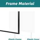 Hoikwo 20x20 Black Plastic Frame with Plastic Cover, Display Pictures 8x10 with Mat or 20x20 Without Mat, 1 Pack 20 by 20 Frame for Wall Hanging, 20x20 matted to 8x10