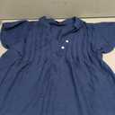 Plus Size Women's Work Tops Button Notch V Neck Shirt Ruffle Sleeve Dressy Casual Summer Blouse, 1X