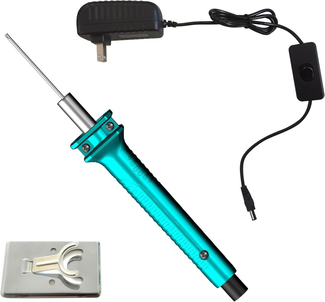 2 x Electric Hot Wire Cutter 5CM length Hot melt Pen, Hot Electric Cutter Kit, Styrofoam Hot Hot Wire Cutting Pen for Amateur DIY Heat Cutting Engraving Art Making handmade (50mm, Blue)