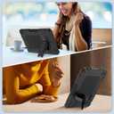 MENZO Case for Samsung Galaxy tab A10 (Only 2023 Release) Bracket Design, Layer Duty Shockproof Rugged Case with Kickstand, Black