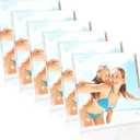 HELPLEX Picture Frames, 6 Pack 4x4 inch Acrylic Picture Frame Clear 4 x 4 Photo Frames Magnetic Picture Frames Ready for Tabletop Display, Effectively Protect Photos from Fading and Yellowing