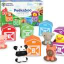 Learning Resources Peekaboo Learning Farm - 10 Pieces, Ages 18+ Months Toddler Learning Toys, Counting and Sorting Toys, Farm Animals Toys, Easter Basket Stuffers