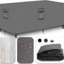 Heavy Duty Patio Furniture Covers Waterproof, 600D Outdoor Furniture Cover Waterproof for Sectional Sofa Couch, Outdoor Dining Table and Chair Set Covers 98''L x 78''W x 32''H, Grey