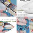 Christmas Pillow Covers 18x18 Set of 2, Santa Claus Surfing Beach Holiday Pillow Case Double Sided Printing Cushion Covers for Sofa Couch Bed Summer Winter Coastal Xmas Home Decor (Wl-dpcsd-santa)