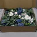 Ling's moment 6Pack 1.8ft Artificial Flowers Garland Navy Blue Lantern Flower Centerpieces Wedding Aisle Decor Chair Flowers Arch Floral for Signs DIY Table Wall Window Cake Decoration