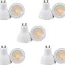 3W GU10 LED COB Bulbs (Equivalent to 25W Halogen) Warm White 3000K 200LM Spotlight for Landscape Recessed Track Lighting, MR16 Base, 38 Beam Angle, 10 Pack