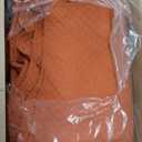HomeRoots King Burnt Orange Cotton Woven Geometric Blanket
