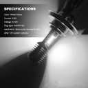 9-16V H4 LED Motorcycle Headlight Bulbs, Super Bright 3030 Chips Bulb Halogen Lamp Replacement, Waterproof High/Low Beam LED Headlight Bulb for Most Motorcycles ATVs (White)