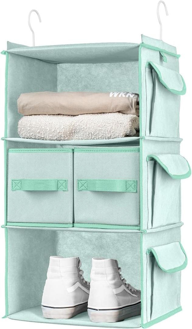 SMIRLY 3-Shelf Hanging Closet Organizer - Hanging Shelves for Sweater Storage and More