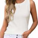 Arach&Cloz Women's Wool Blend Sweaters Non See Through Summer Business Casual Tank 2026 (Off-white), Small