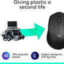 Logitech M330 Silent Wireless Mouse, 2.4GHz with USB Receiver, Optical Tracking, Quiet & Lightweight, Long Battery Life, for PC, Mac, Laptop, Chromebook - Black