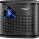Miroir Mini Projector, Home HD Projector with Builtin Speaker, Auto Focus, Keystone Correction, Portable for Outdoor Movies, Compatible with Smartphone, TV Stick, Laptop, HDMI, USB