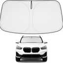 Proadsy Windshield Sun Shade for BMW X1 F48 2016-2022 4-Layer Foldable Front Sunshade Protector Sun Visor Blocks UV Rays Keep Car Cooler