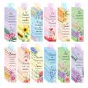 Skyygemm 120 Pcs Spanish Religious Bible Verse Bookmarks Bible Separators Spanish with Colored Rope Separadores De Biblia En Español Inspirational Christian Bookmarks Gifts for Women Church Prayer