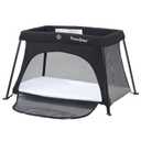 Pamo Babe Travel Crib - Lightweight Baby Playard with Zip Door, Carry Bag for Airplane - Easy to Carry (Black)