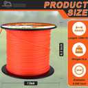 095 Trimmer Line, 095 Weed Eater String, 0.095" Weed Wacker String, Commercial Grade Round Nylon String Trimmer Line .095 Replacement For String Trimmer Weed Trimmers .095"-1480ft-5lb-Spool(Orange