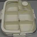 Cream 6-Compartment Airtight Fridge Storage Container