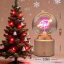 Cordless Small Table Lamp: Rechargeable LED Light for Christmas Home Decor, Ideal Gift for Couples Bedroom Nightstand (A String of Hearts)