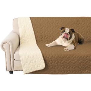 Ameritex Waterproof Pet Bed Cover Anti-Slip Dog Bed Blanket for Sofa and Furniture Waterproof New Pattern Design (Khaki, 82x102 Inch (Pack of 1))