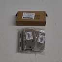 KNOBWELL 3 Pack 4 Inch Door Hinges Satin Nickel Rounded Door Hinges 4" x 4" with 5/8" Corners for Interior&Exterior Doors