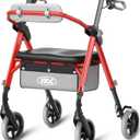 VOVCIC Walkers for Seniors, Z11 Rollator Walker with Seat, Max 380 lbs, Avant Walkers with Ergo Seat & Backrest, Foldable Rollator Adjustable Height, All Terrain Walker, Lightweight