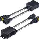 Xprite 9005 LED Canbus Decoder Anti Flicker Harness Error Free Resistor Capacitor for LED Headlight Bulbs Accessory, Pack of 2