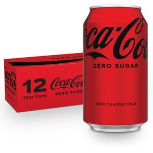 Coke Zero Sugar Cola Soda, 12 oz, 12 Pack (Package May Vary), BB Date: 10/13/2025